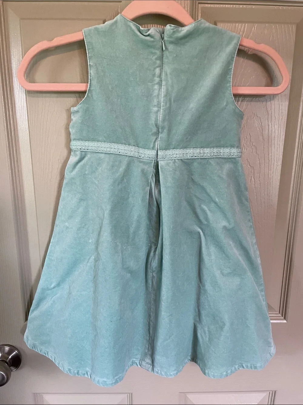 Baby Gap Mint Velvet Dress with Empire Waist